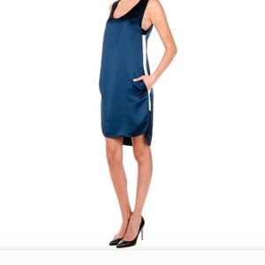 T Alexander Wang Mini Tank Dress With Pockets Blue and White size 6